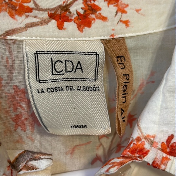 LCDA La Costa Del Algodōn En Plein Air Lingerie Long Floral Dress Size Medium - Picture 4 of 16